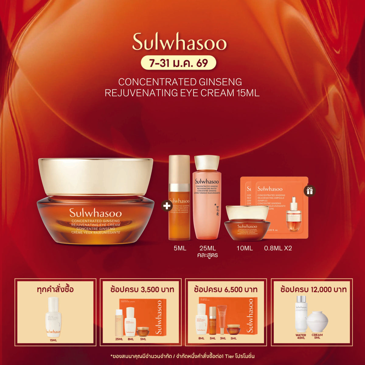 New! Concentrated Ginseng Rejuvenating Eye Cream 15ML